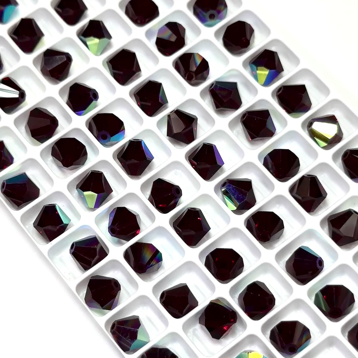 Czech Glass 3-Cut Round Window Beads (Soccer Ball Bead) Art. 151-19501 -  Crystals and Beads for Friends