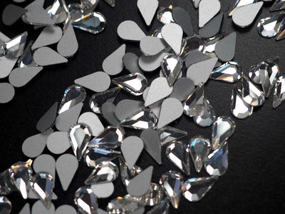 Crystal , Preciosa Czech MC Triangle Flatback Stones Style #438-21-210  Silver Foiled, size 6mm, 36pcs, P836