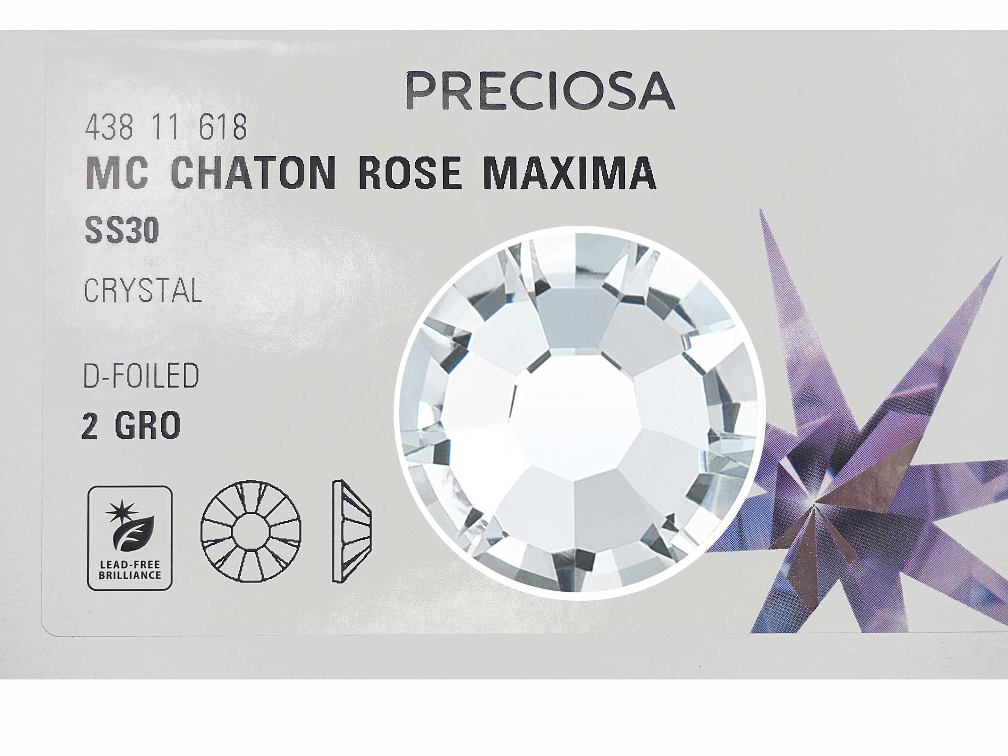 Mix Color L CLOSEOUT, ss20, 10grams of Preciosa VIVA Chaton Roses (R -  Crystals and Beads for Friends