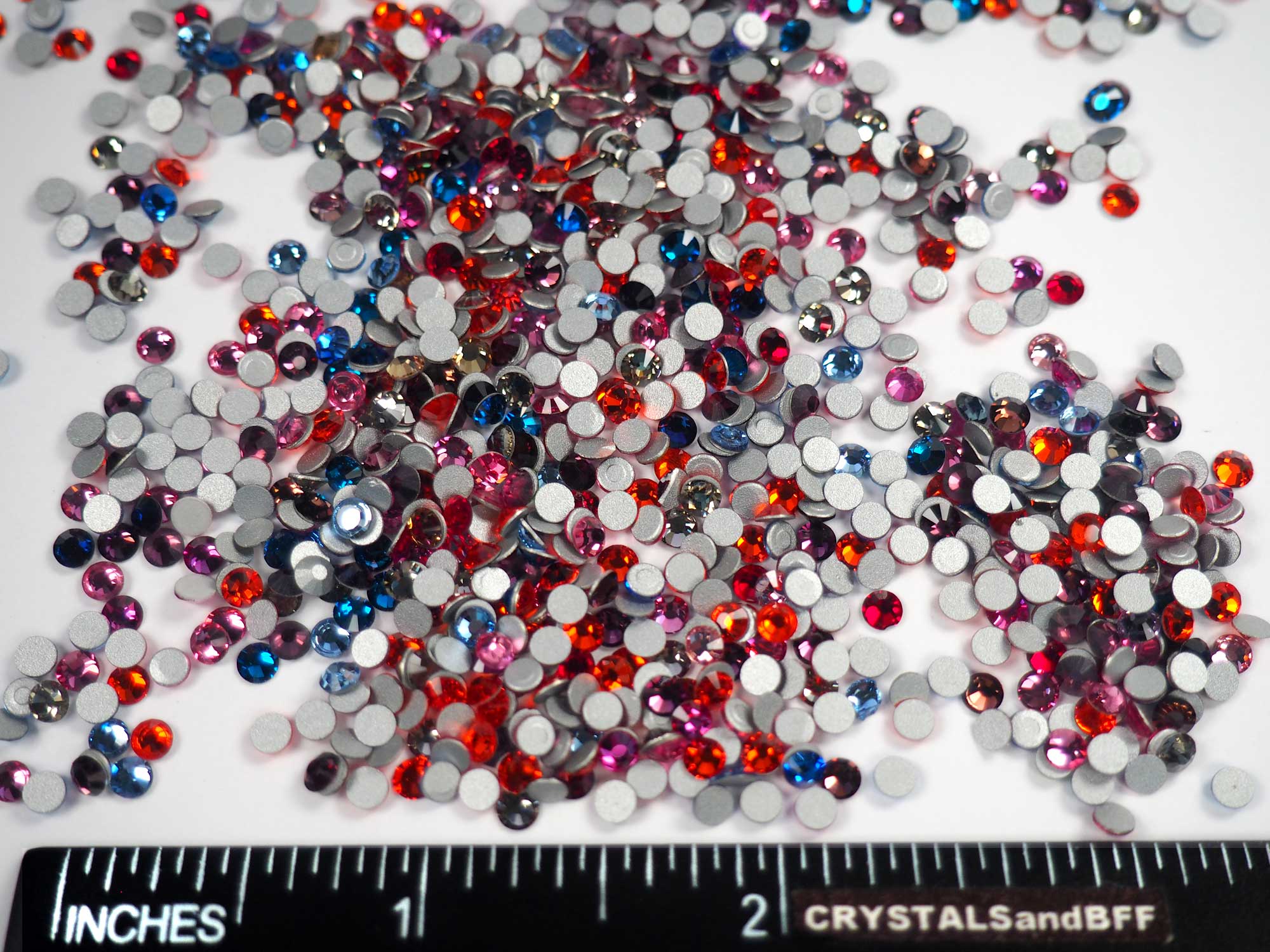 Crystal AB CLOSEOUT MIX, Preciosa VIVA Chaton Roses (Rhinestone Flatba -  Crystals and Beads for Friends