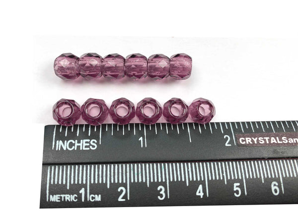 Czech Glass LARGE HOLE Faceted Fire Polished Beads 14mm (14x13mm) Crys -  Crystals and Beads for Friends