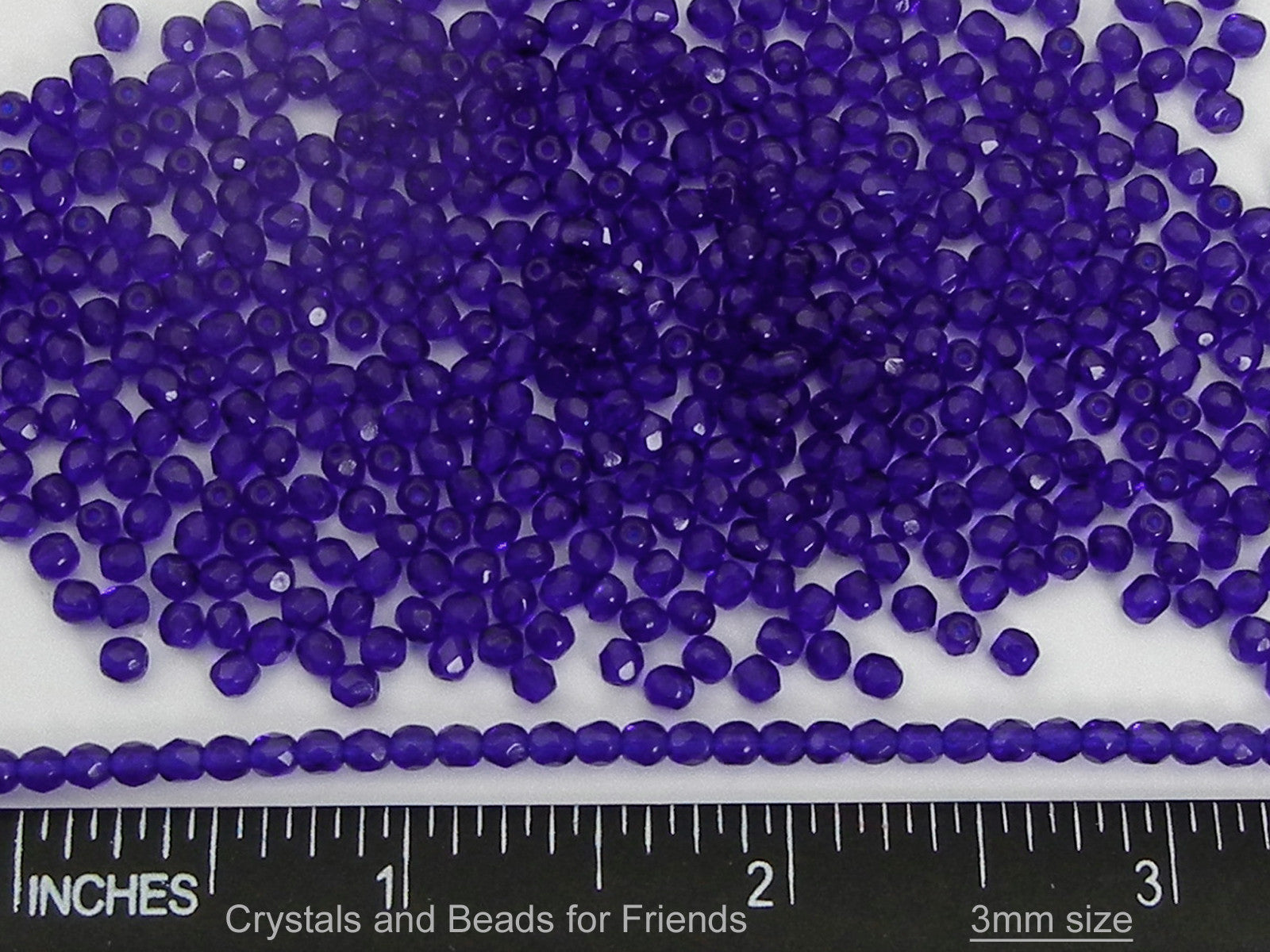 4mm Round Glass Beads - Czech Blue 100 - Yahoo Shopping