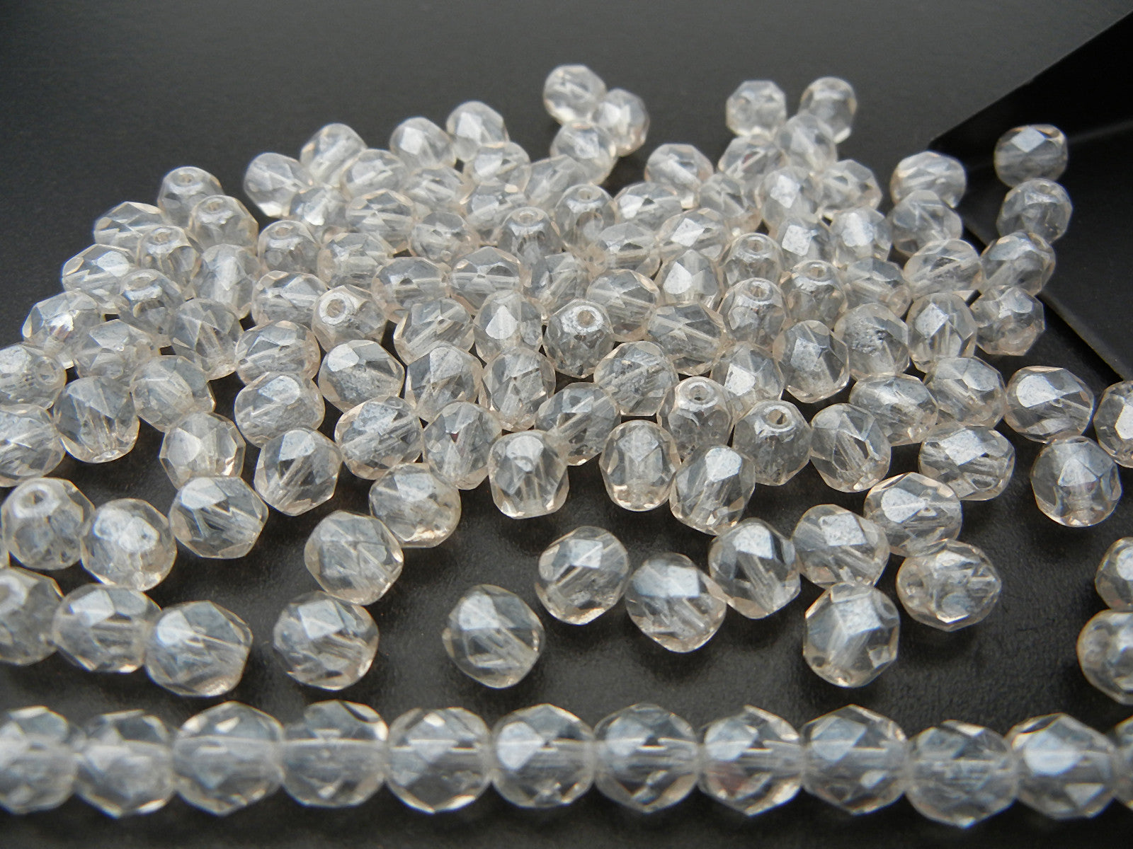 2mm Crystal Glass Beads / Flashy White #4