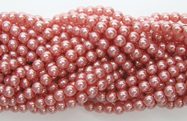 Czech Glass Heart Window Beads 15x15mm Milky Pink Picasso