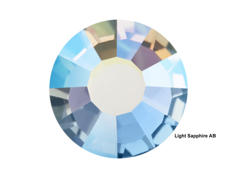 Light Sapphire Stick On Rhinestones: Round, 5mm